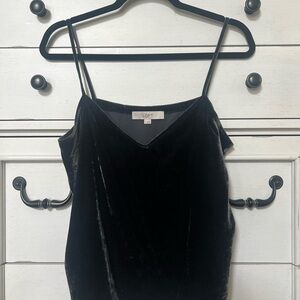 LOFT grey velvet Women's Top